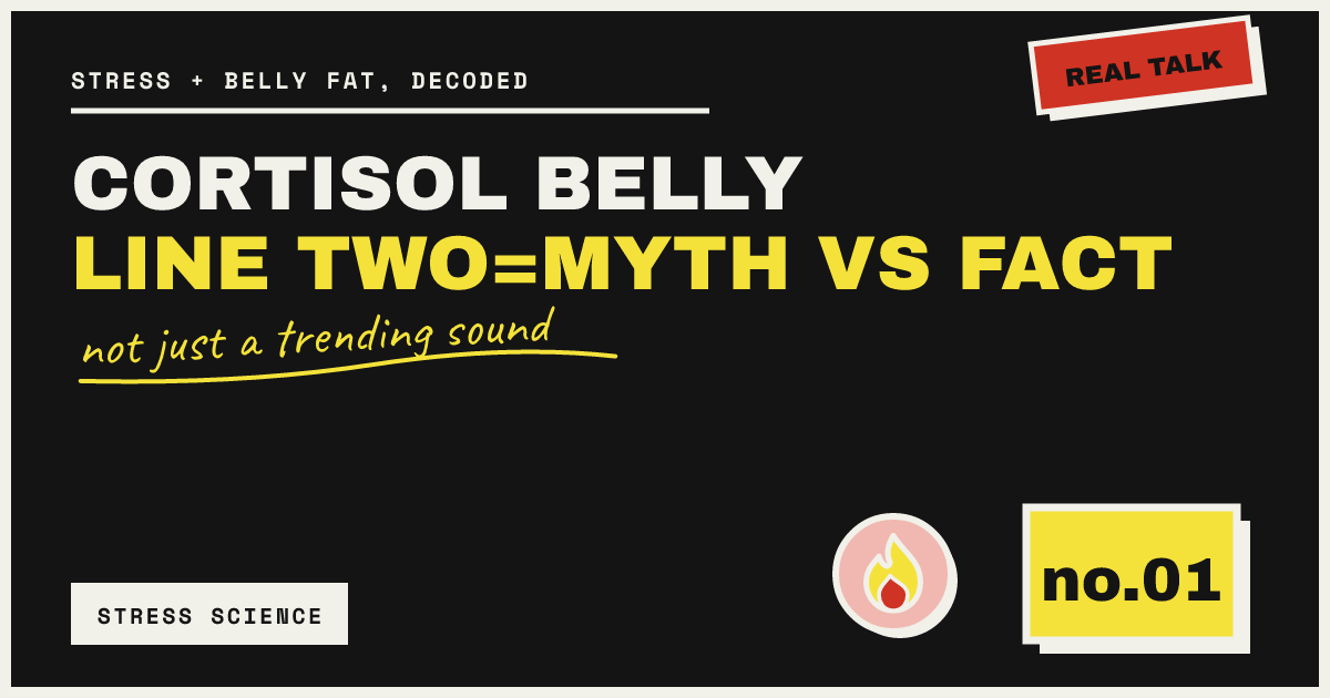 CORTISOL BELLY LINE TWO=MYTH VS FACT — not just a trending sound