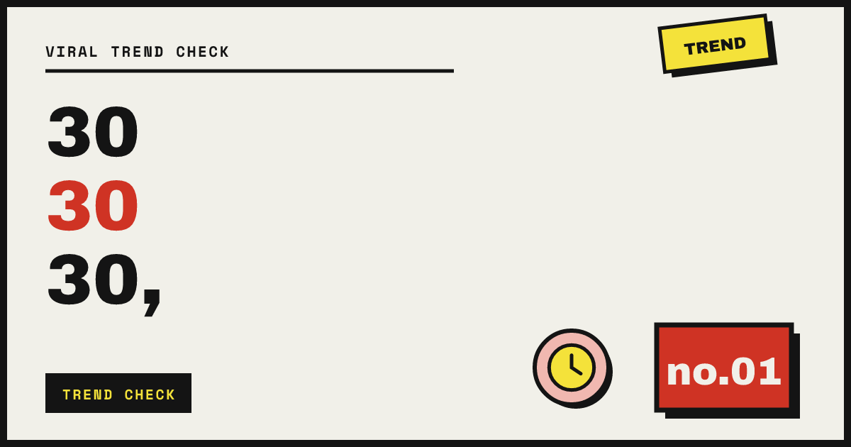 30 30 30, — tiktok's favorite morning math