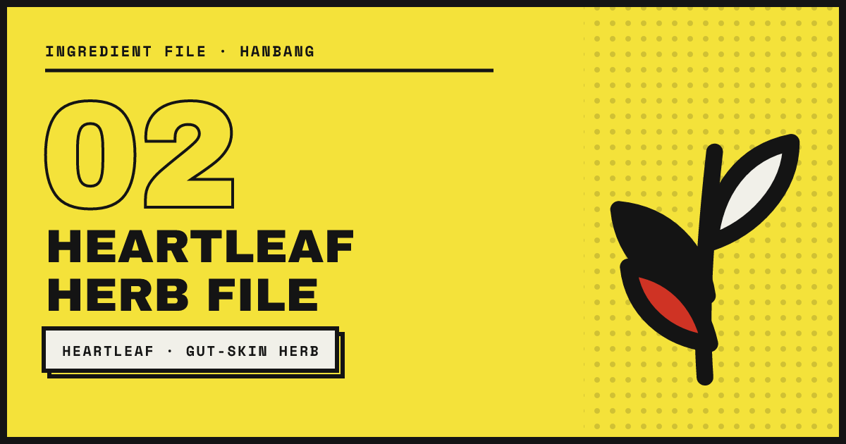 HEARTLEAF HERB FILE — a hanbang staple, not hype