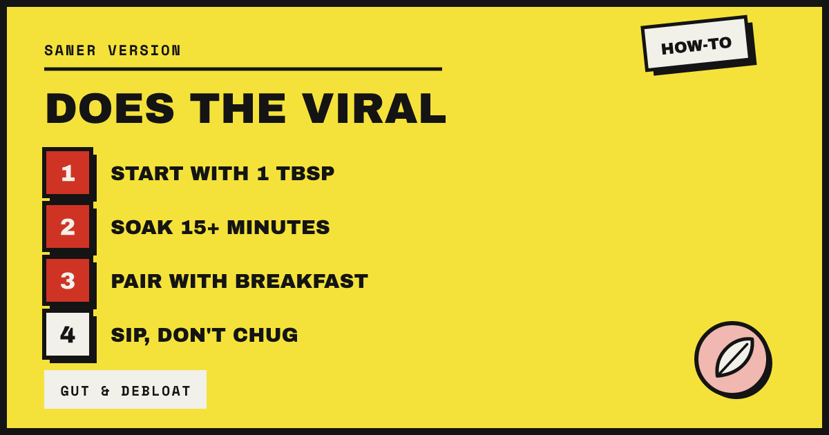 DOES THE VIRAL 'INTERNAL SHOWER' DRINK…