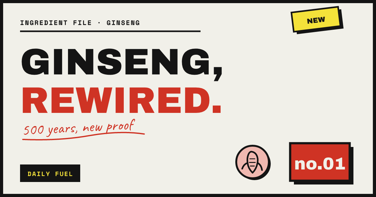 GINSENG, REWIRED. — 500 years, new proof