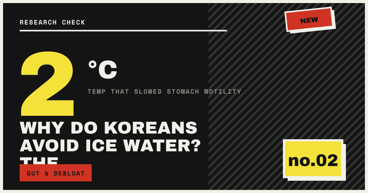 WHY DO KOREANS AVOID ICE WATER? THE…